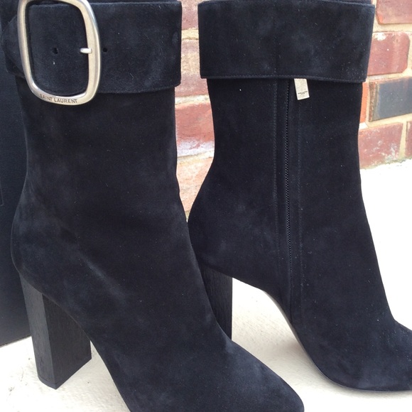Saint Laurent Black Suede Boot - Picture 2 of 5